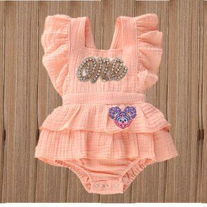 Abby Cadabby Romper Smash First Birthday Outfit Sesame Street Dress Clothes